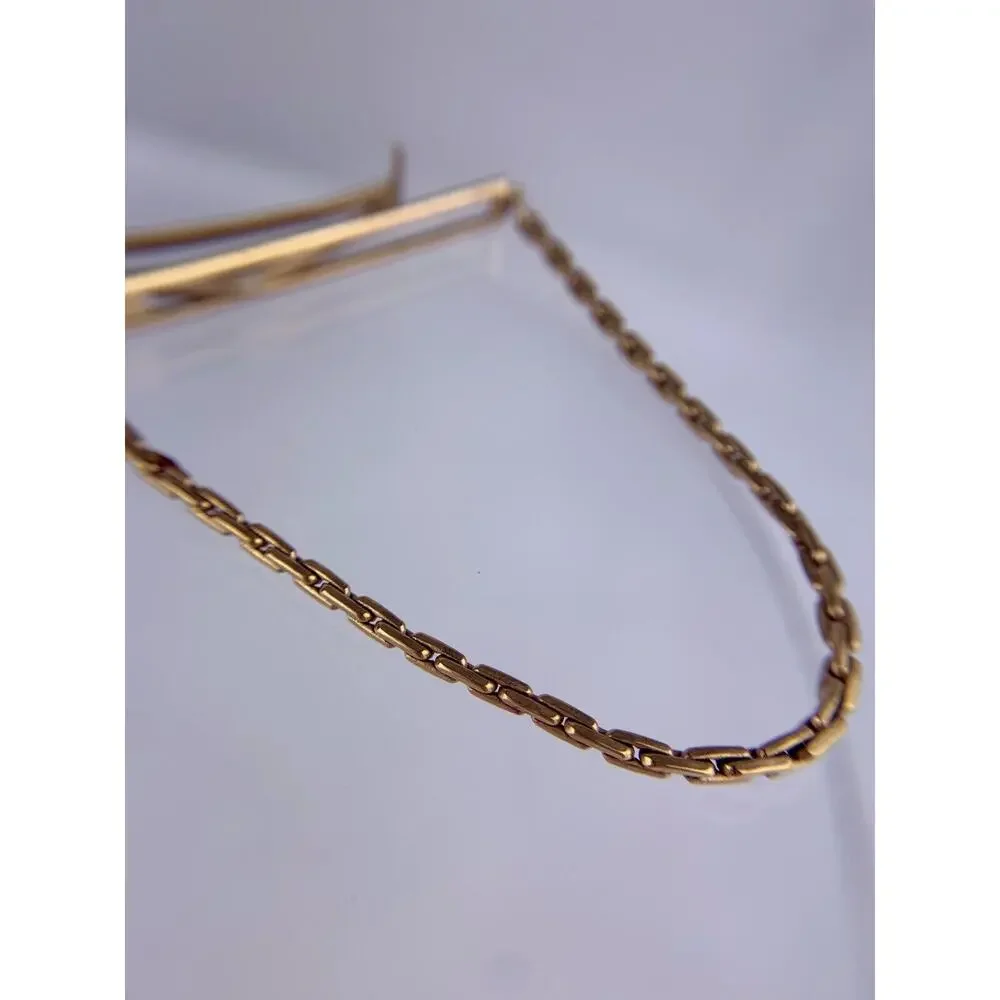C Link Chain 16k Gold Plated Tie Clip Bar Kreisler Retro Formal Vintage O1